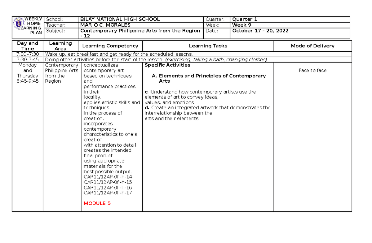 Contemporary Philippine Arts from the Region Week I - WEEKLY HOME ...