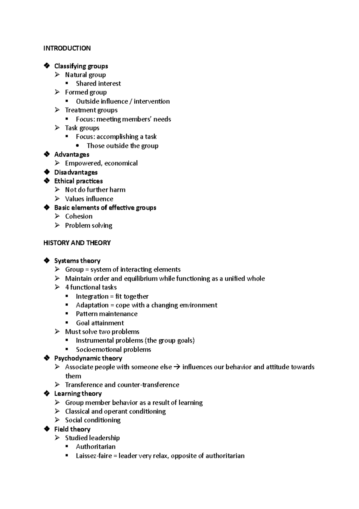 Group Work Lecture Notes - INTRODUCTION Classifying groups Natural ...