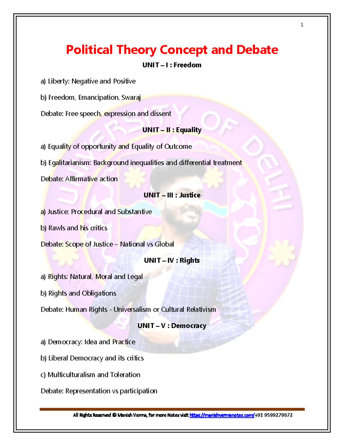 (Eng) Political Theory Concept and Debate (3 Sem) - Political Theory ...
