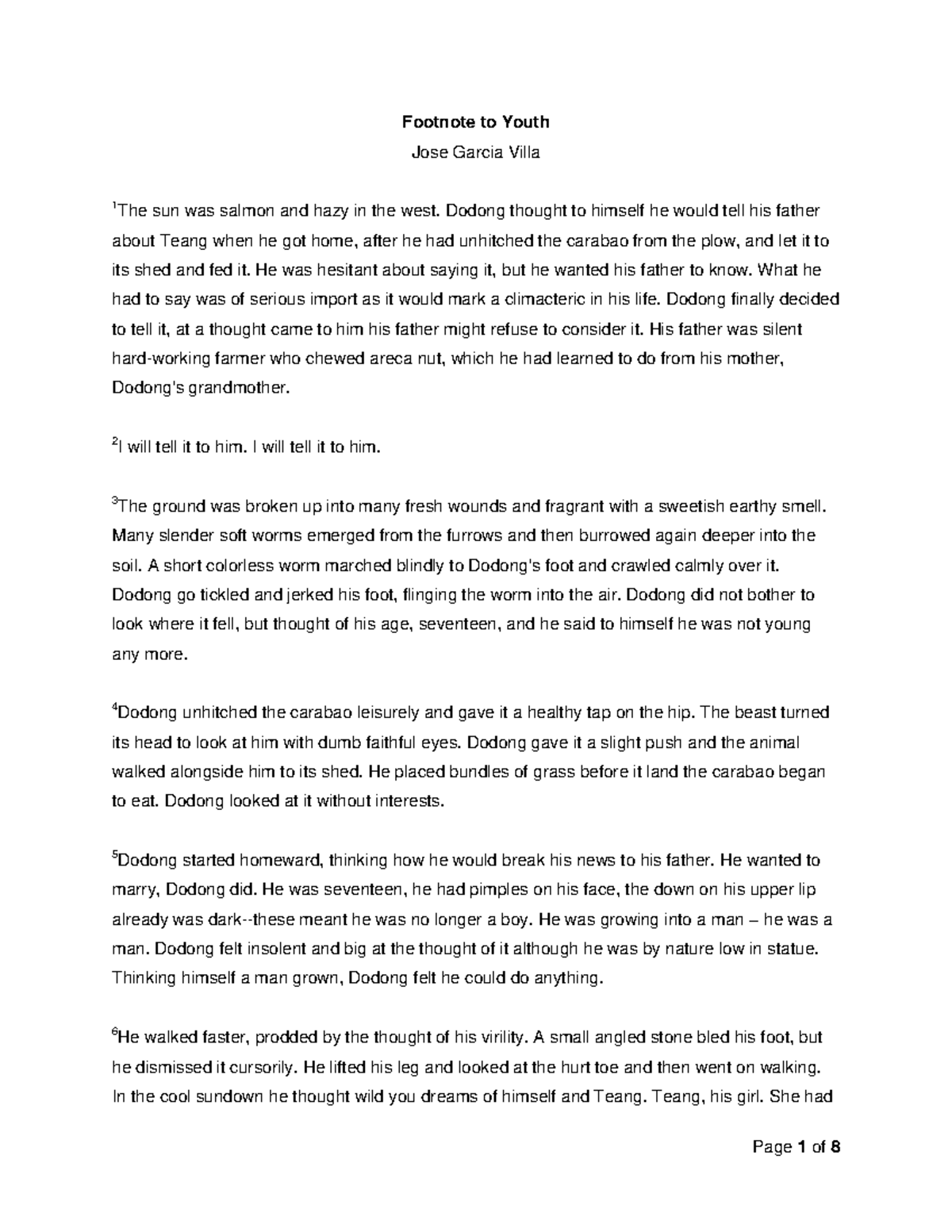 Footnote-to-Youth - Used for reading materials - Footnote to Youth Jose ...