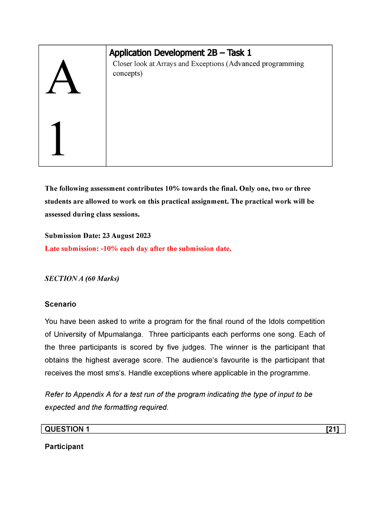 assignment applications 1 3a