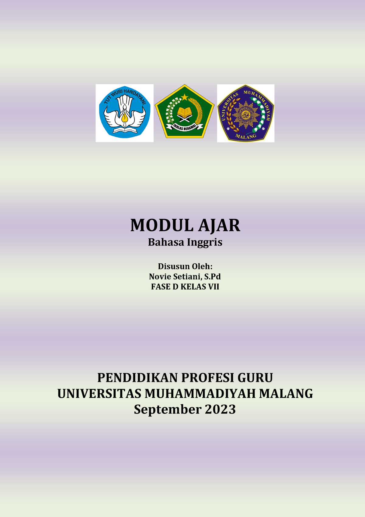 Modul AJAR Rencana AKSI 1 - MODUL AJAR Bahasa Inggris ####### Disusun ...