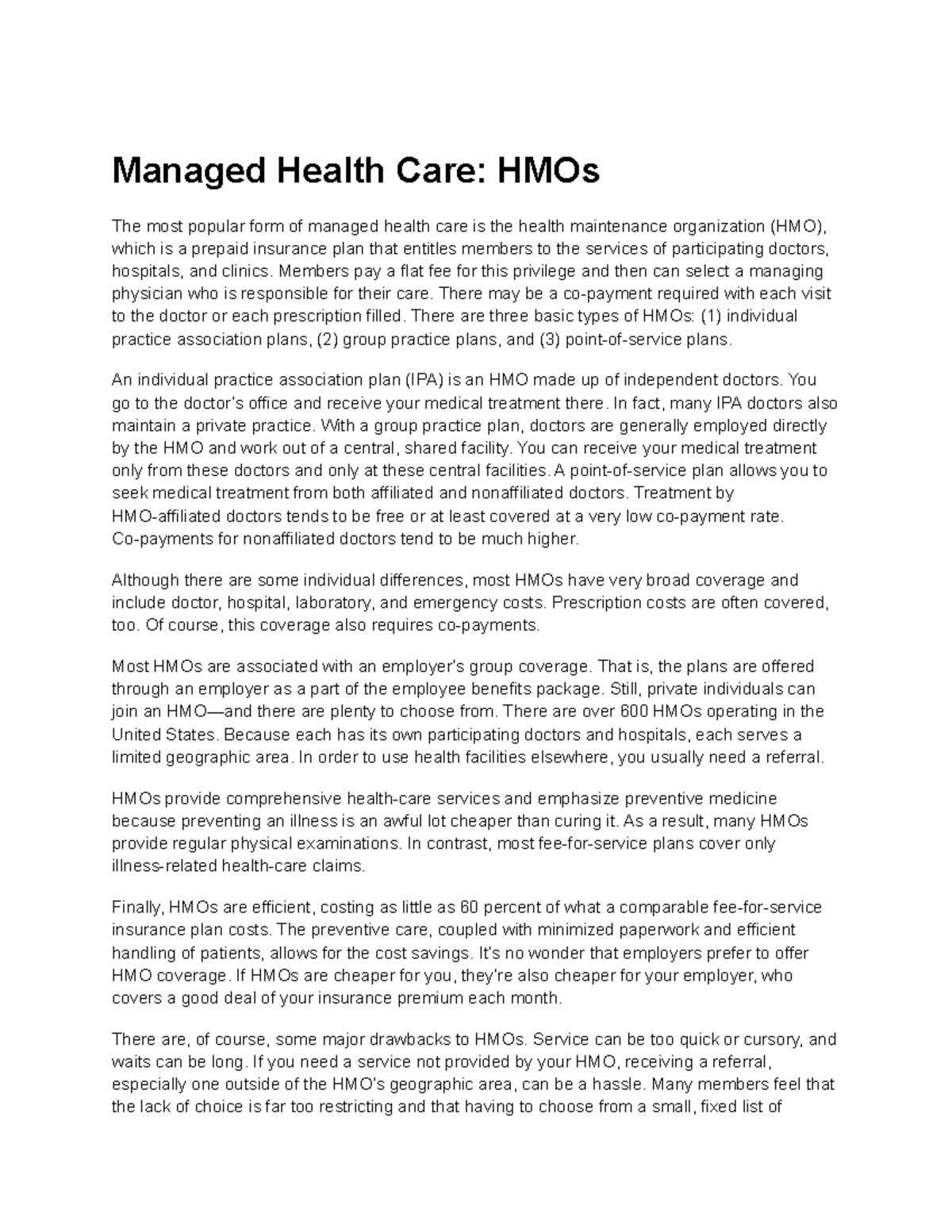 consumer-and-family-finances-week-19-pt-managed-health-care-hmos-the