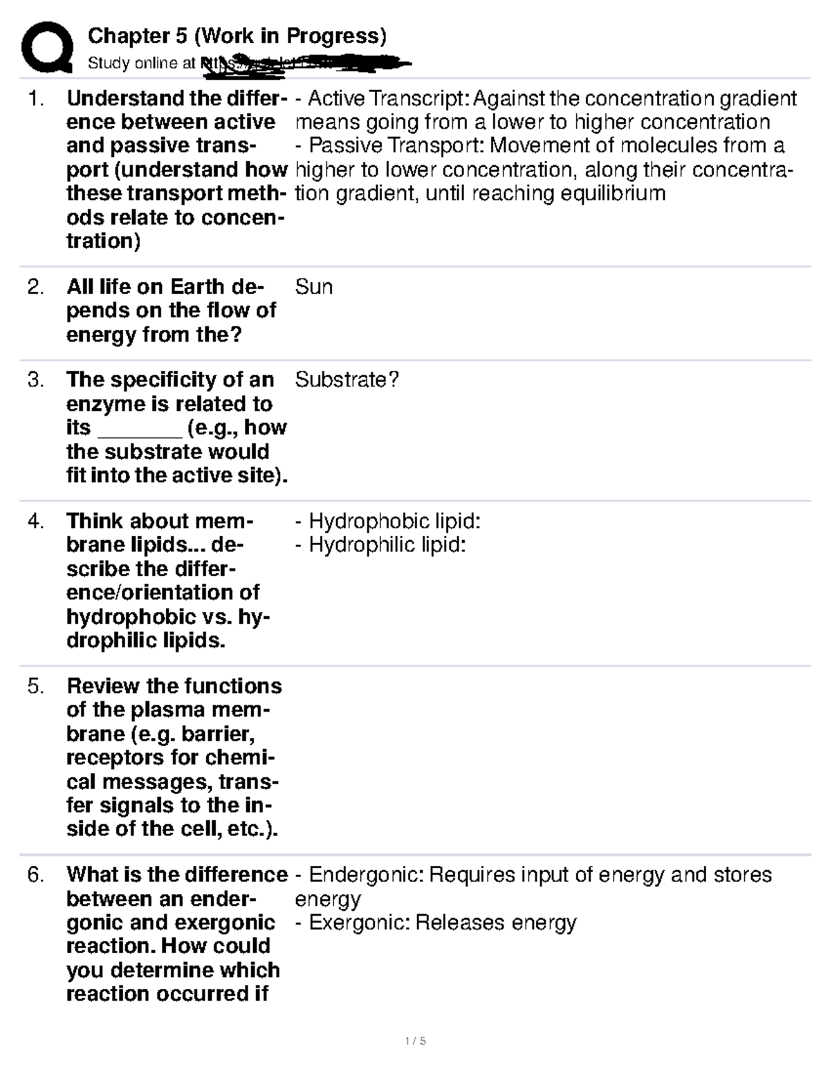 Chapter 5 Study - Chapter 5 (Work In Progress) Study Online At Quizlet ...