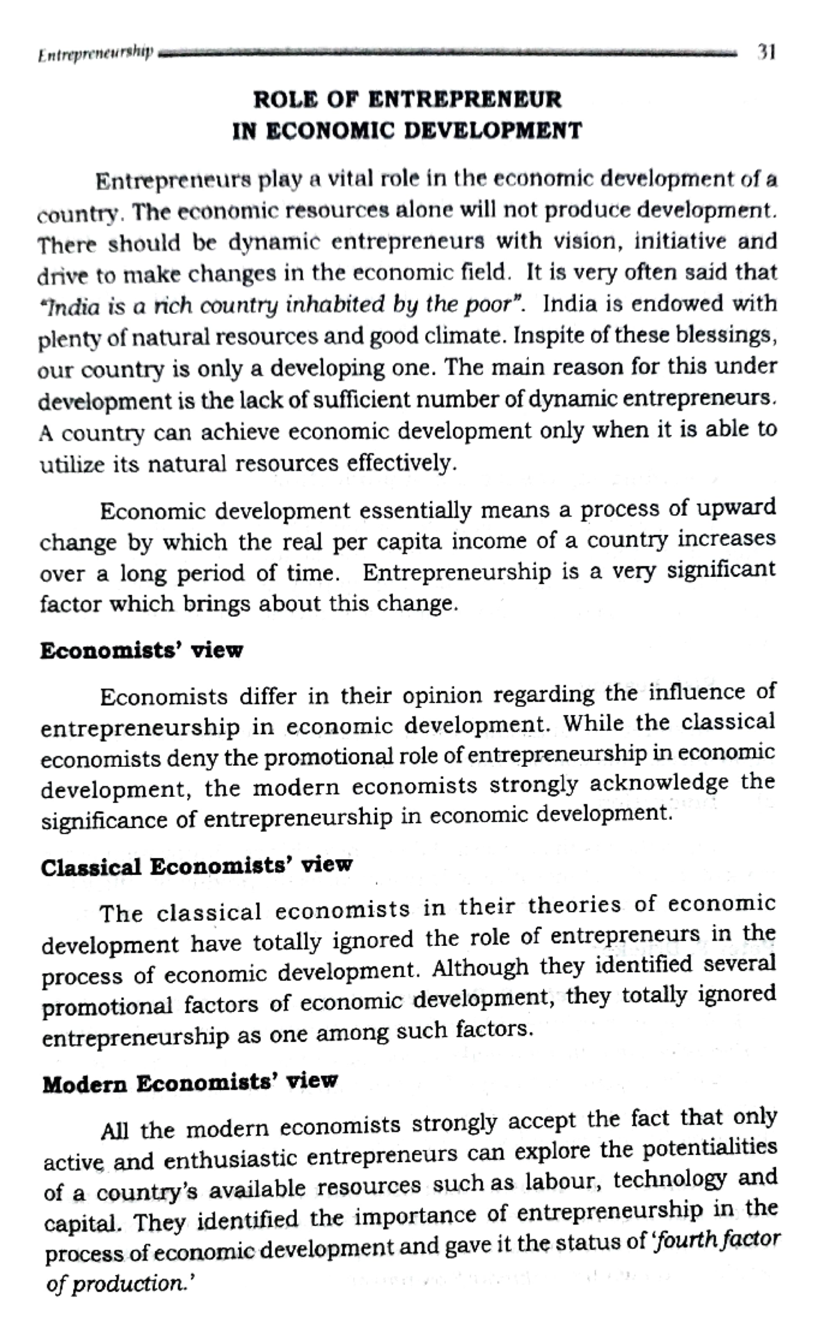 Role of entrepreneur in economic development - Entrepreneurship a 31 ...