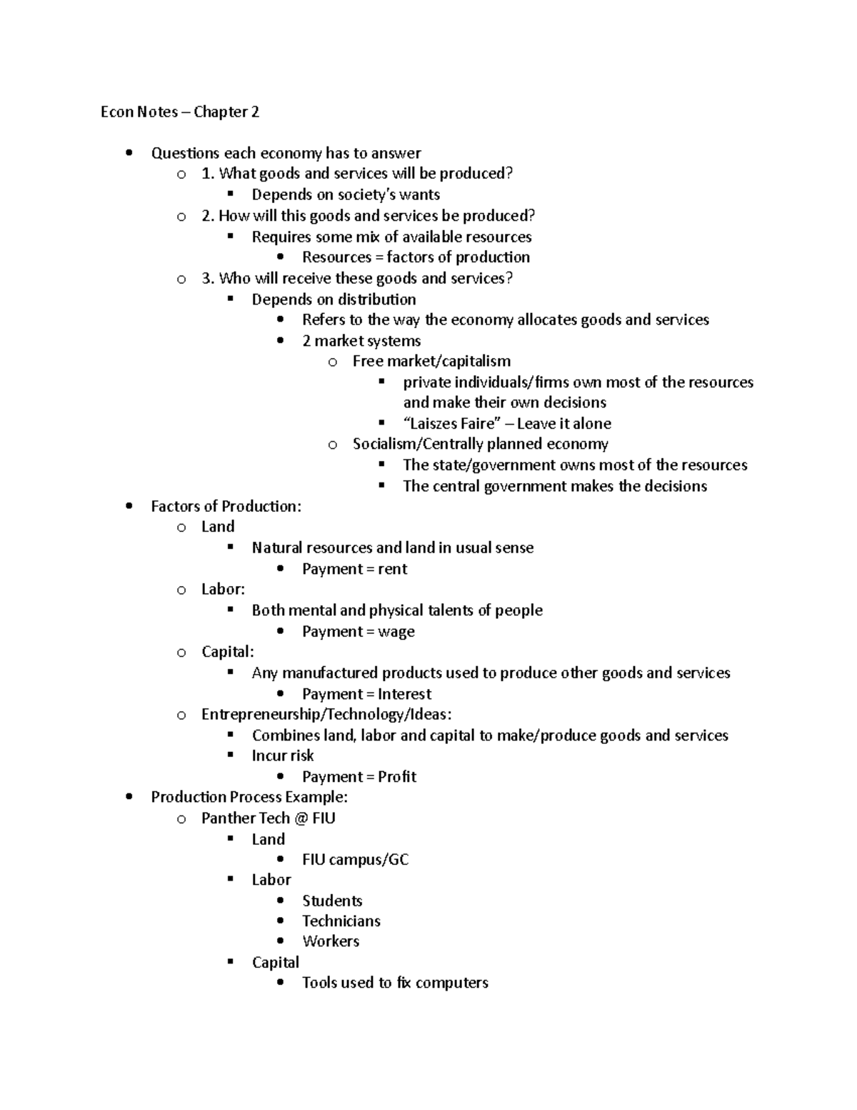 ECO 2013 Notes – Chapter 2 - Econ Notes – Chapter 2 Questions each ...