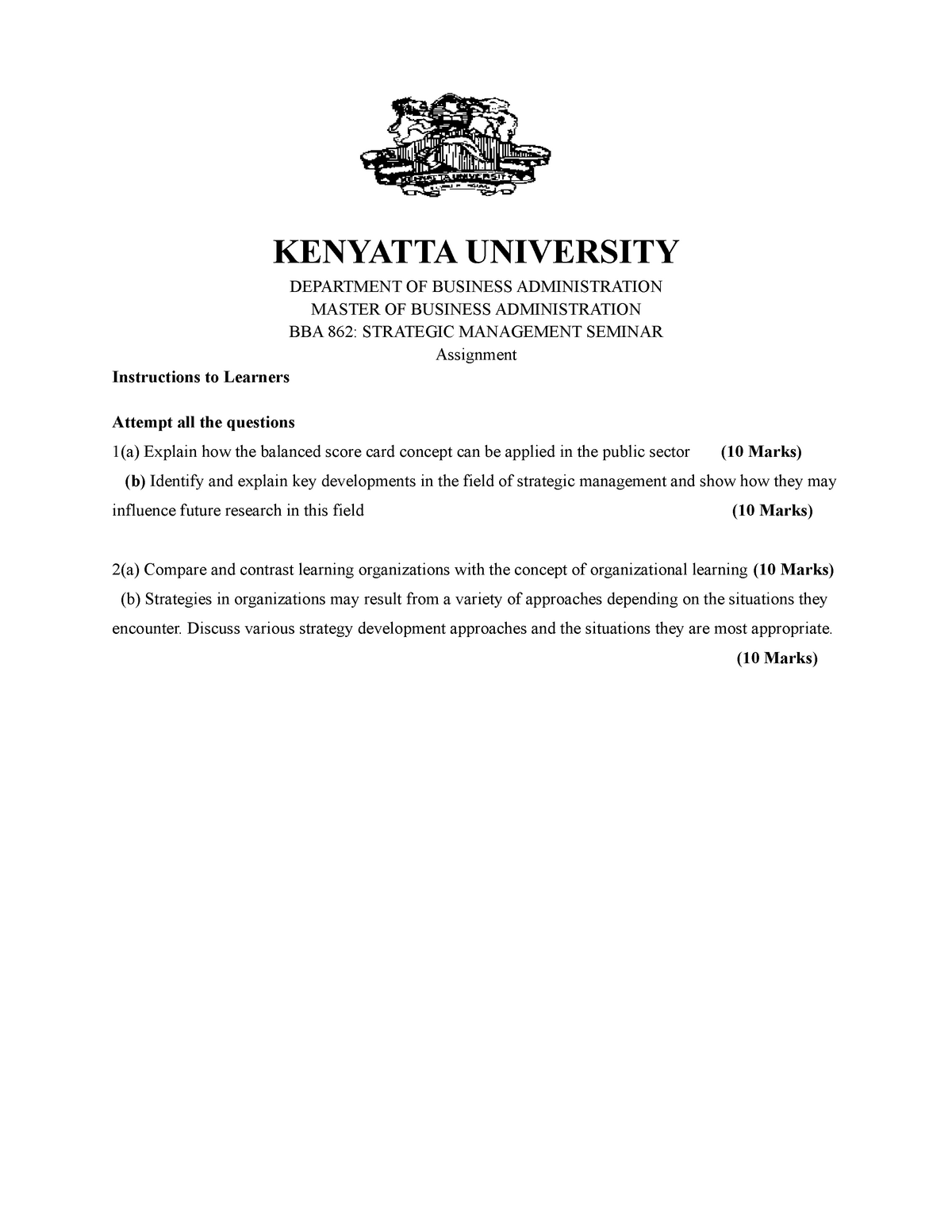 kenyatta university dissertations
