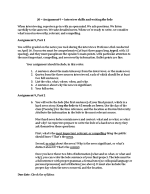 Journalism Project - Spring 2024 - Journalism – Project 3 For the JO ...
