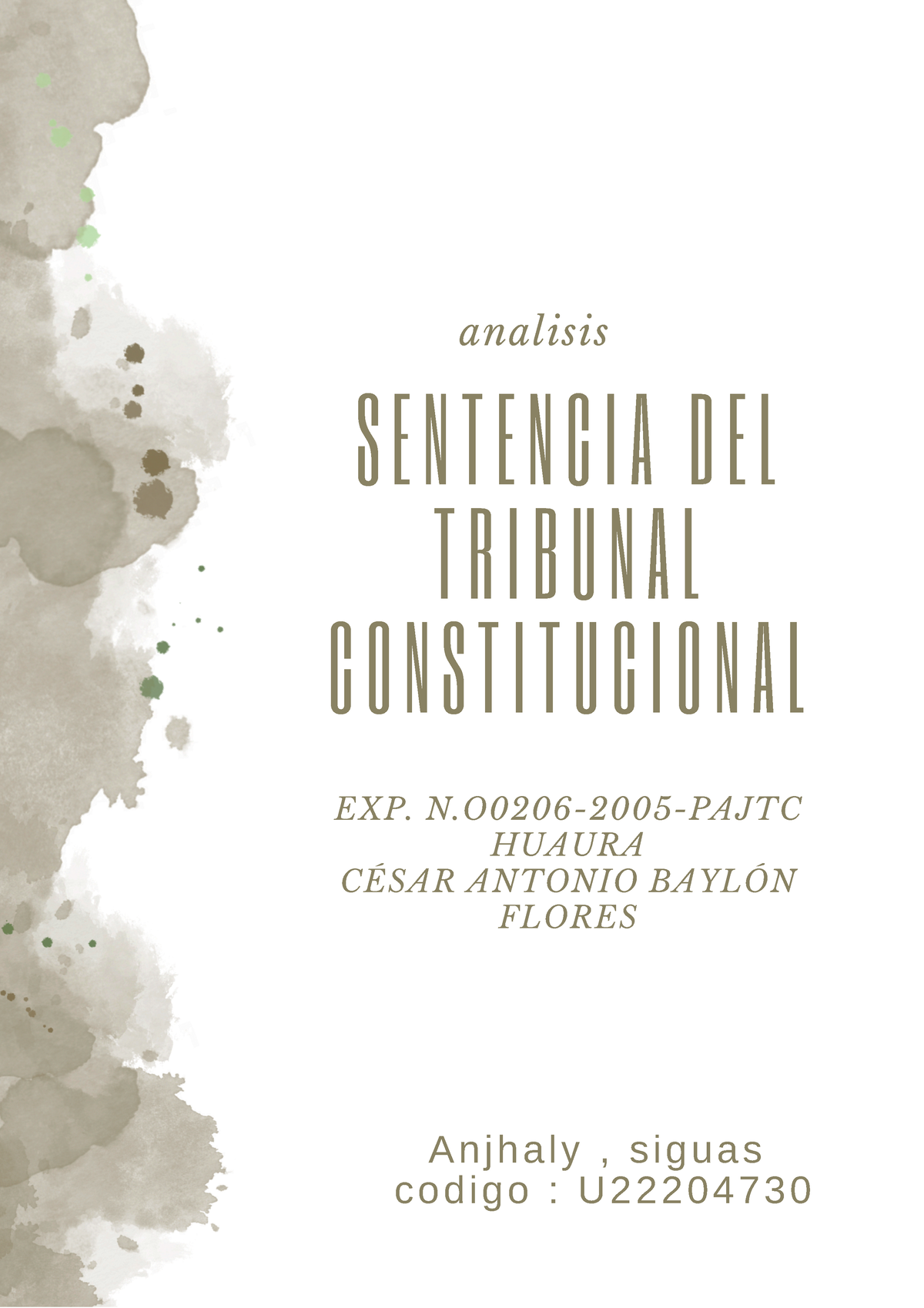 Sentencia Del Tribunal Constitucional S E N T E N C I A D E L T R I B U N A L C O N S T I T U