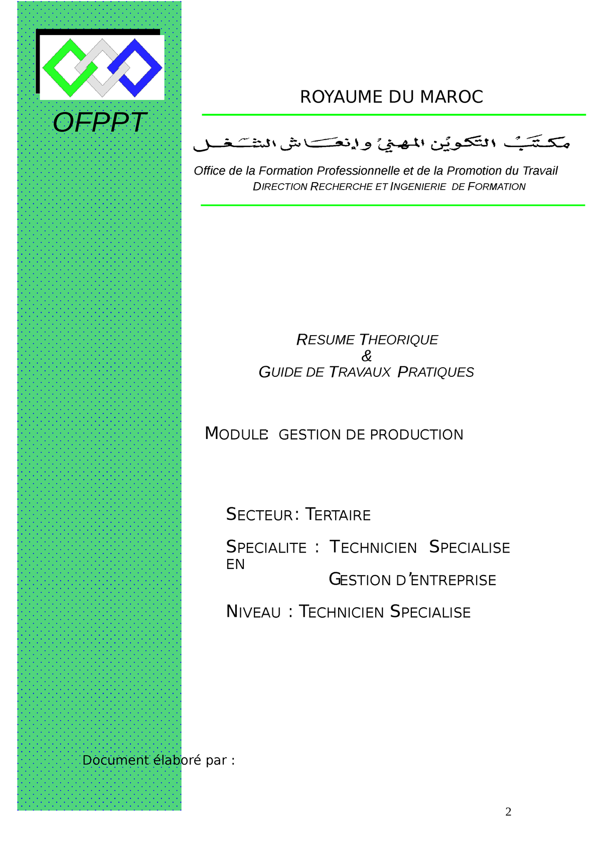 53bbfe72a50a6 - Tres Simple - OFPPT ROYAUME DU MAROC MODULE: GESTION DE ...