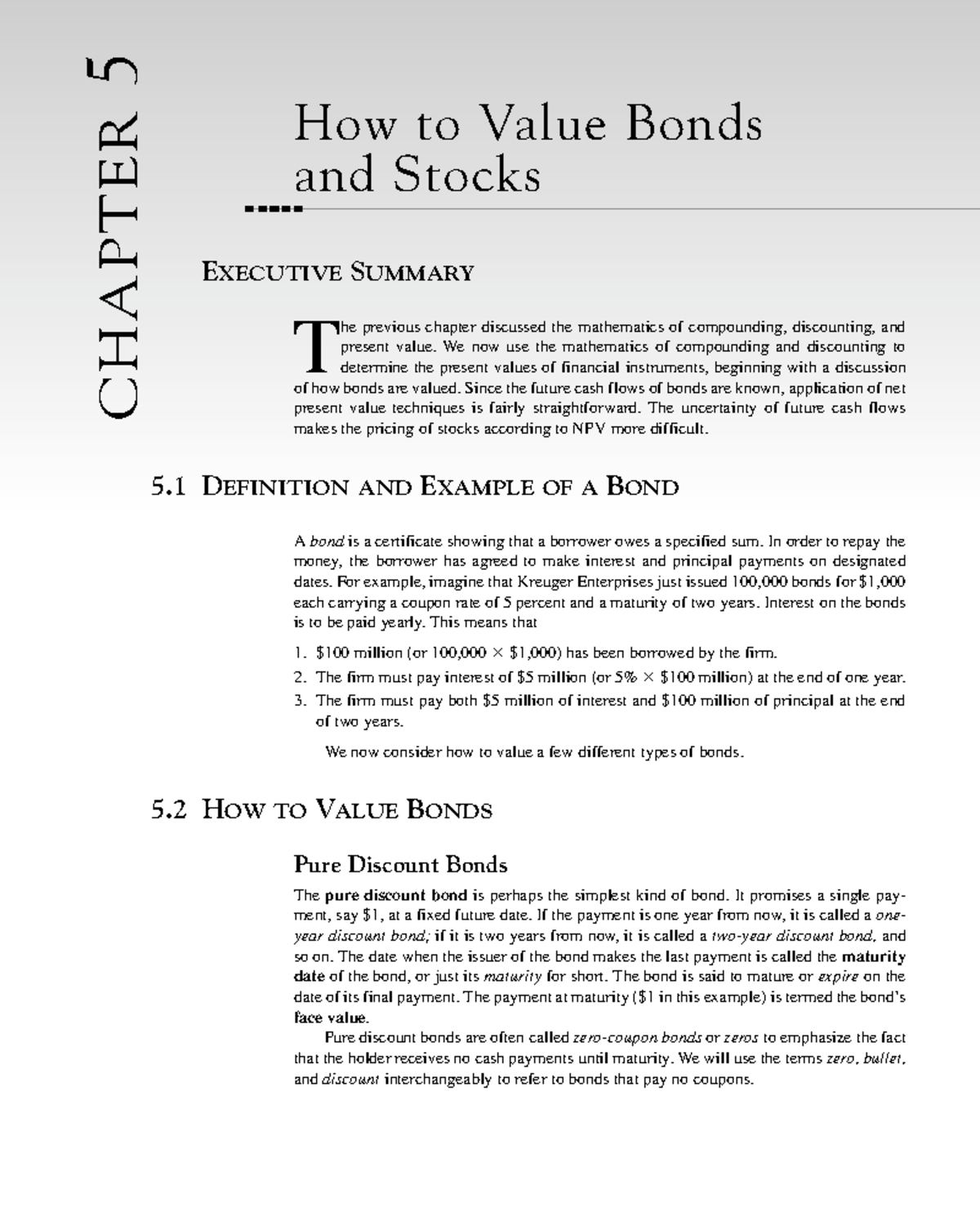 Stephen Ross Corporate Finance Chapter 5 - 5 CHAPTER How To Value Bonds ...