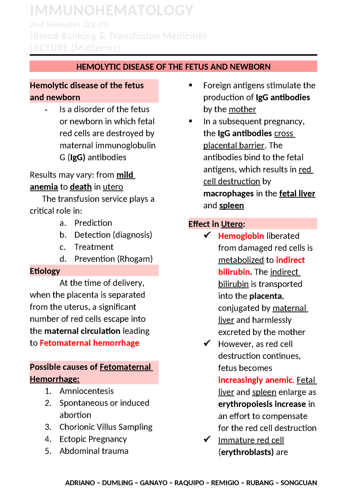 HDFN-BB - Summary Modern Blood Banking And Transfusion Practices - 2nd ...