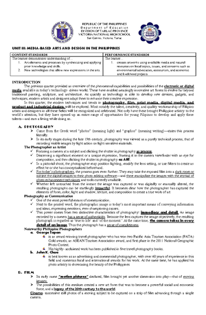 Grade 10 Handouts Music 4th Quarter - UNIT IV: 20th AND 21st CENTURY ...