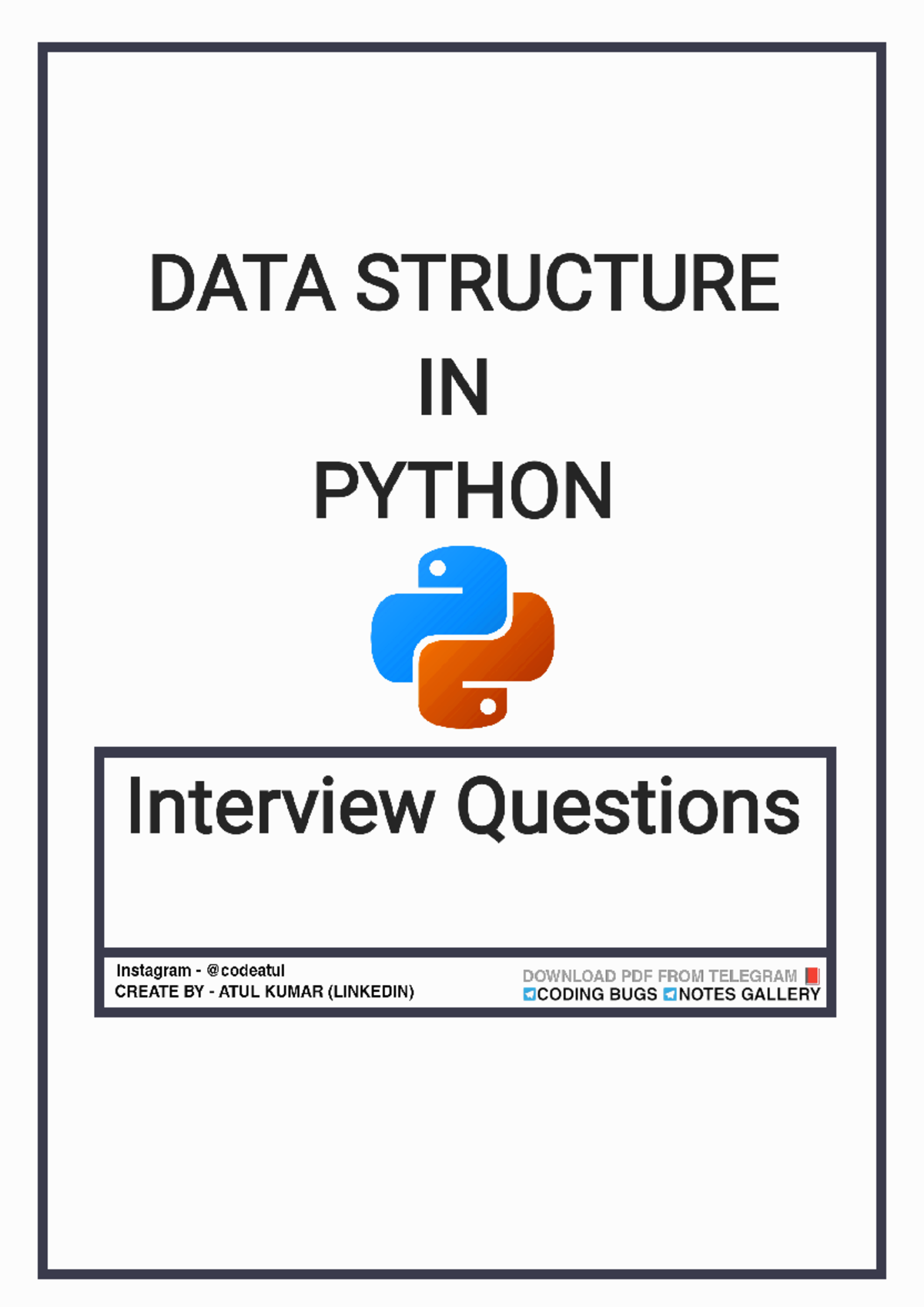 Python DSA Interview Questions - 1 is a Data Structure in python? The ...