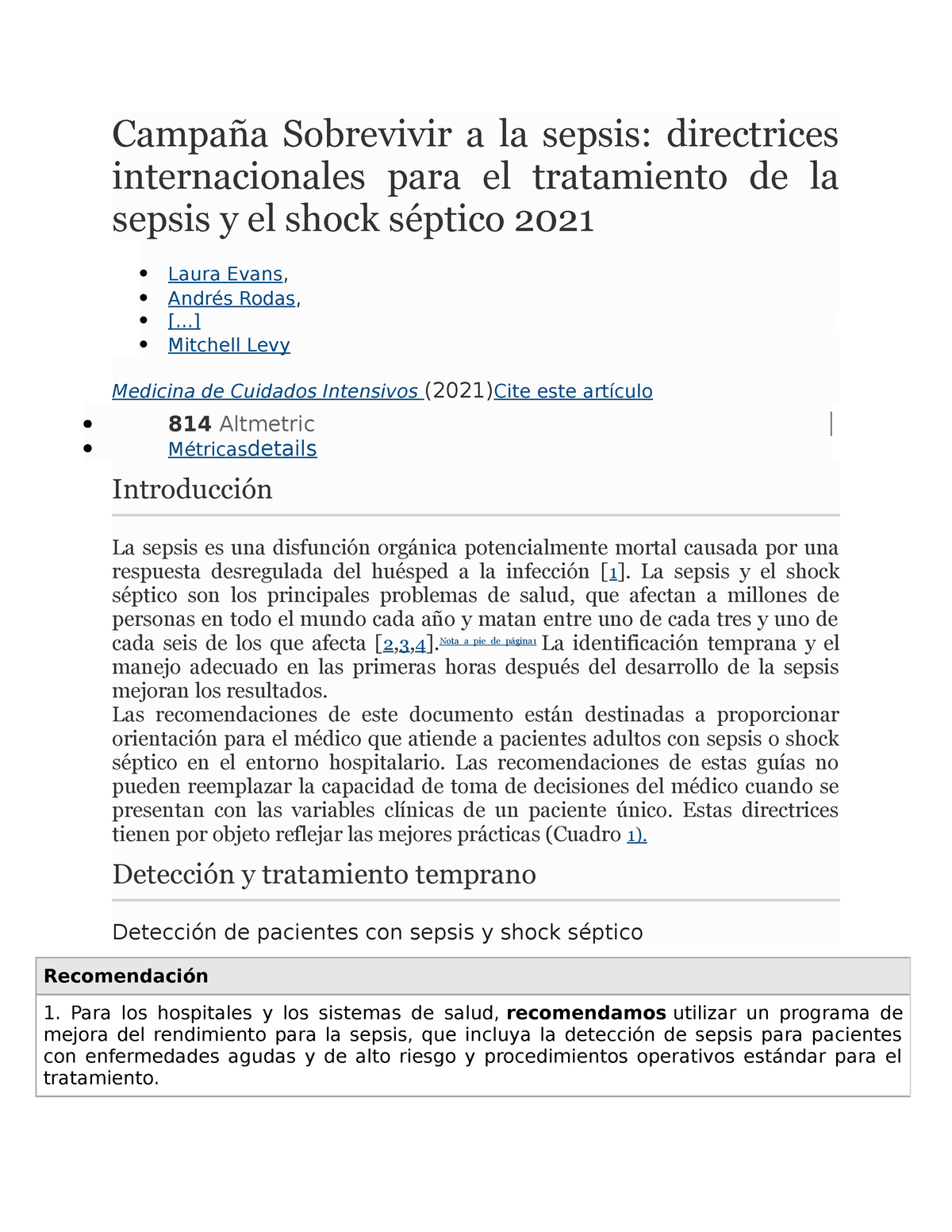 Campaña Sobrevivir A La Sepsis Campaña Sobrevivir A La Sepsis Directrices Internacionales 3381