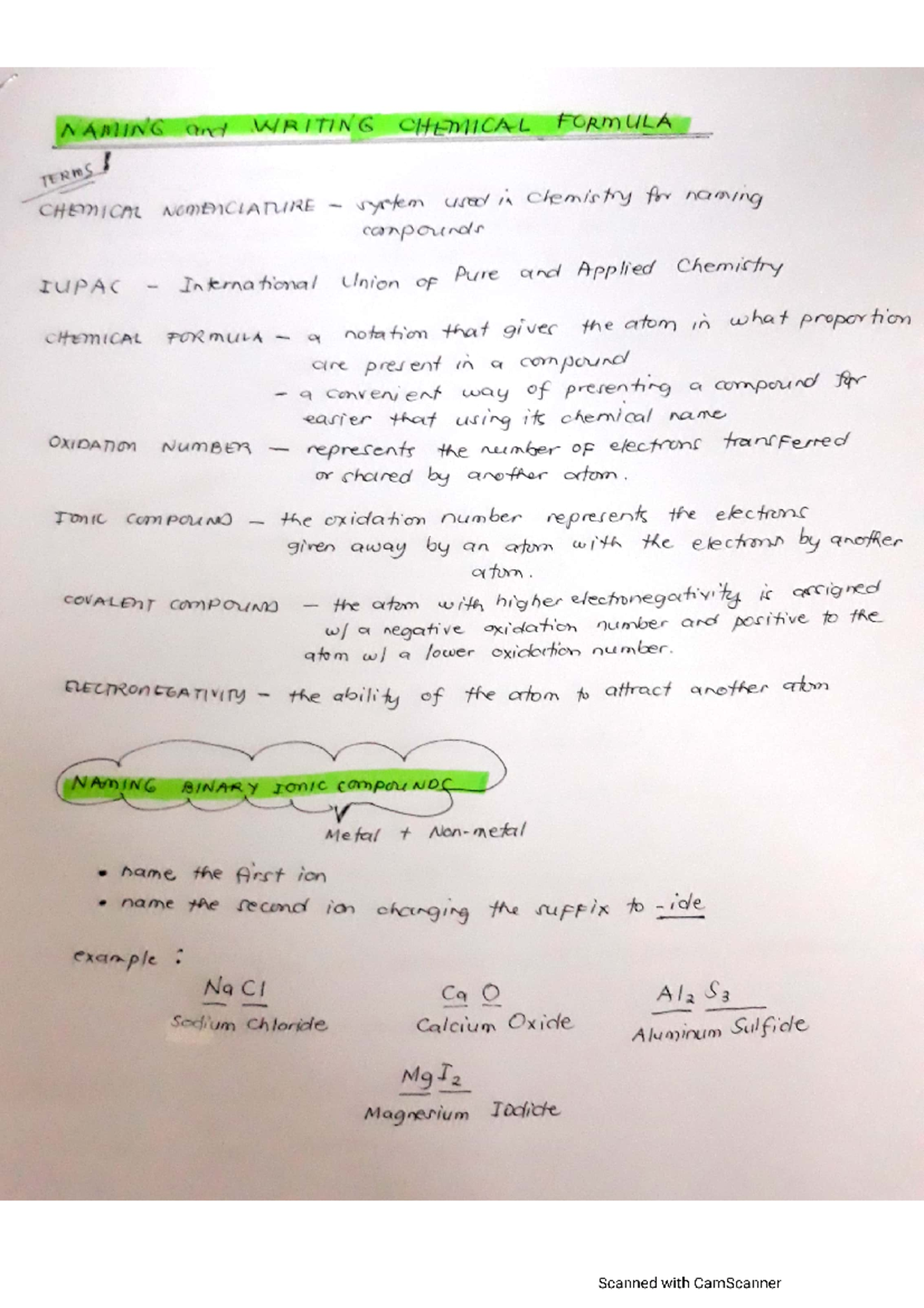 Chem Nomenclature - this is chomeclonature - BS Chemistry - Studocu