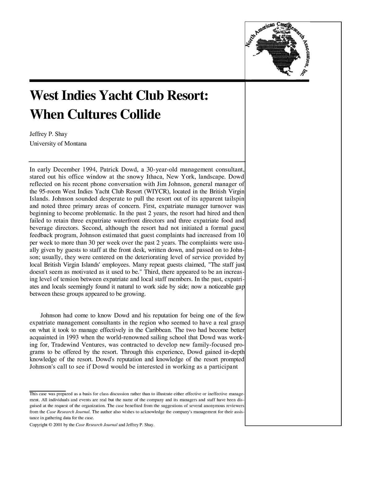 west indies yacht club resort when cultures collide