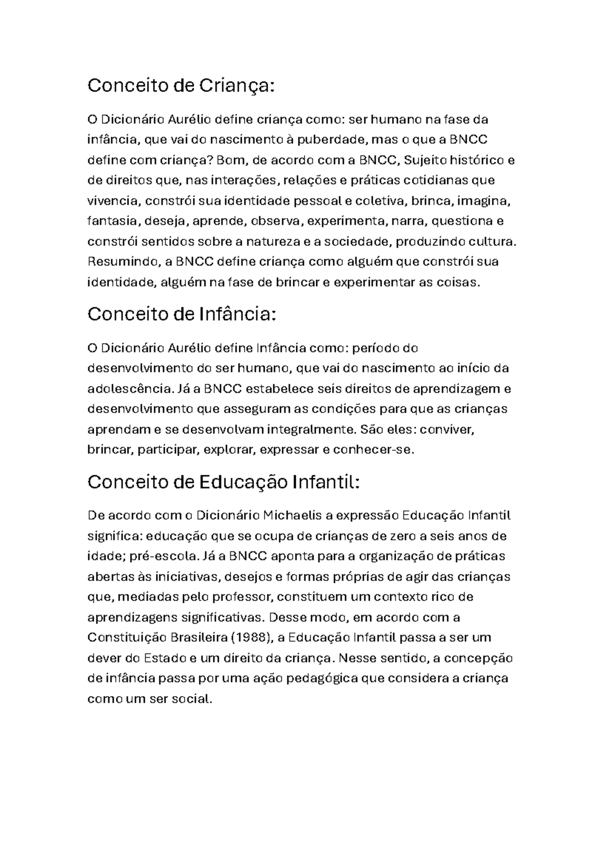 Conceito de Crianca Conceito de Criança O Dicionário Aurélio define