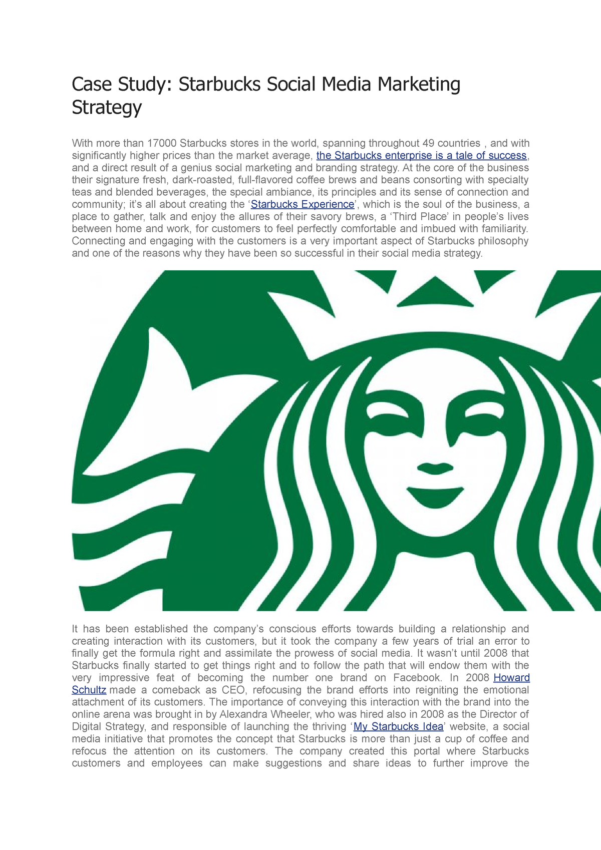 digital marketing case study starbucks