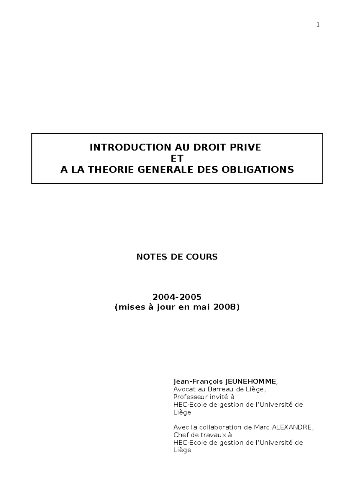 5385bdc635caf - Cour facile - INTRODUCTION AU DROIT PRIVE ET A LA ...