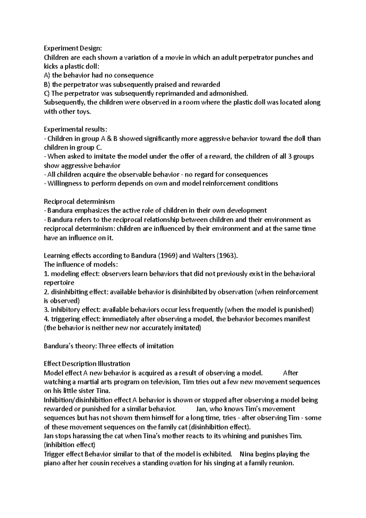 Experiment Design - Social Psychology - Experiment Design: Children are ...