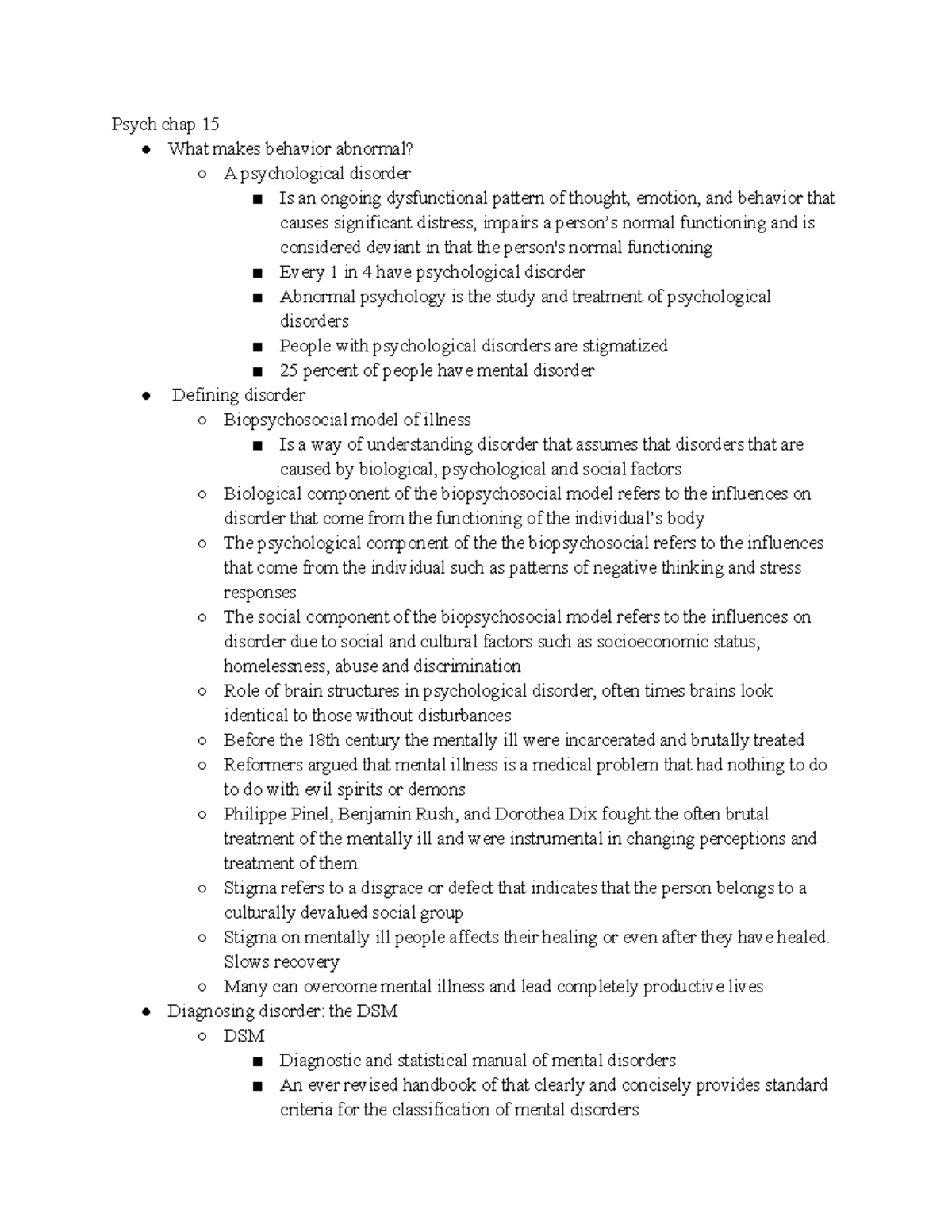 Psych chap 15 - notes from chapter 15 content - Psych chap 15 What ...