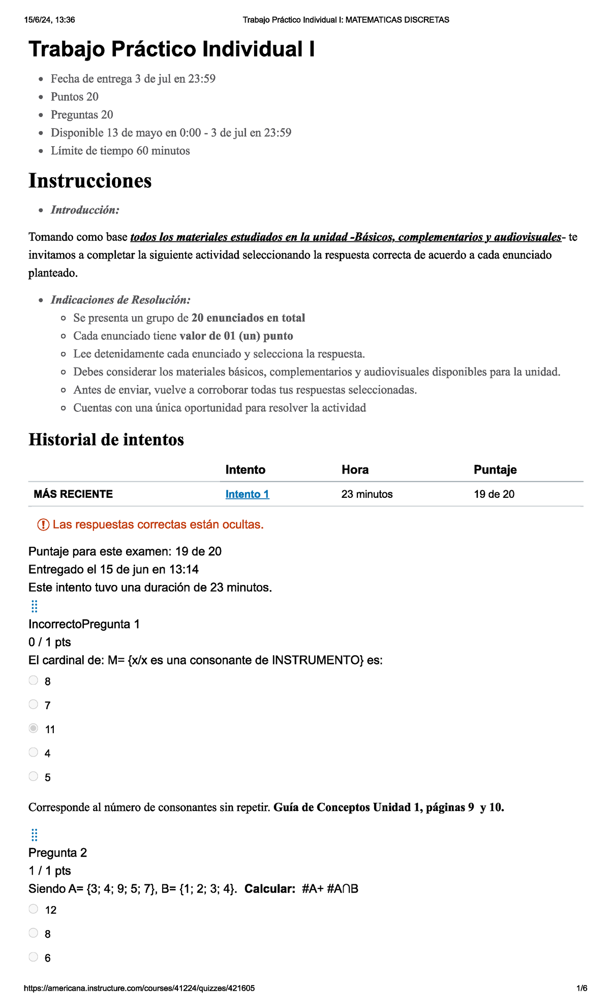 TP 1...Mat Discreta - 13:36 Trabajo Práctico Individual I: MATEMATICAS ...