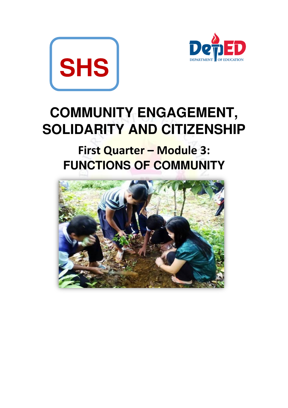 CESC Module 3 - NOTES - SHS COMMUNITY ENGAGEMENT, SOLIDARITY AND ...