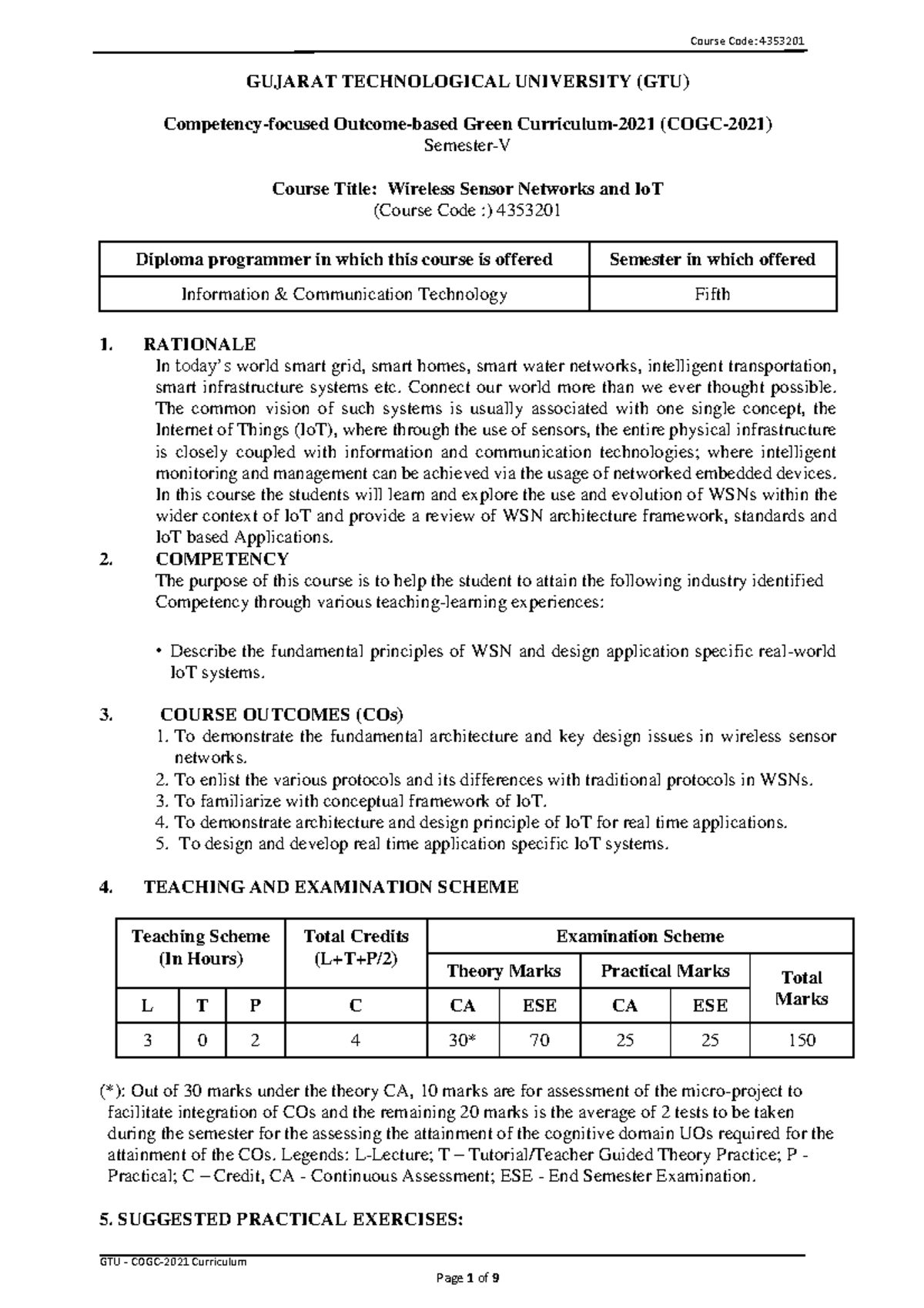 4353201 - Wireless network sensors and iot - GTU - COGC-2021 Curriculum ...