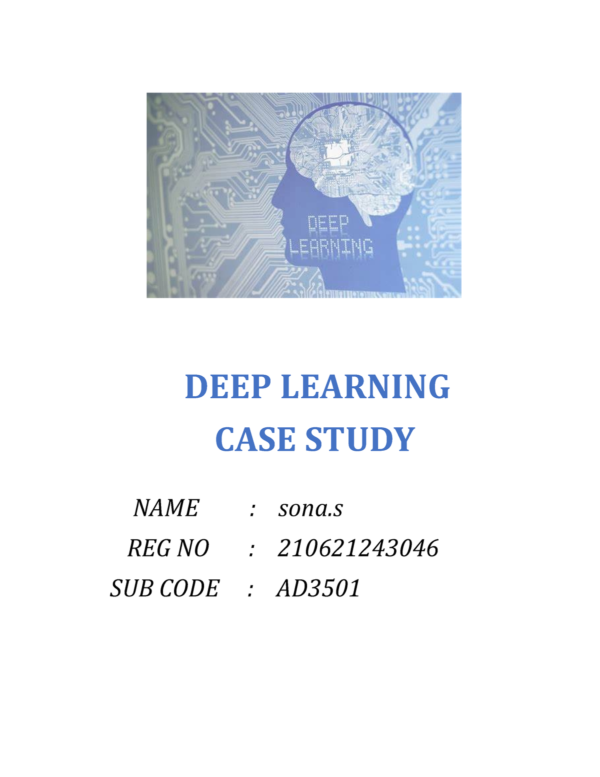 case study deep learning