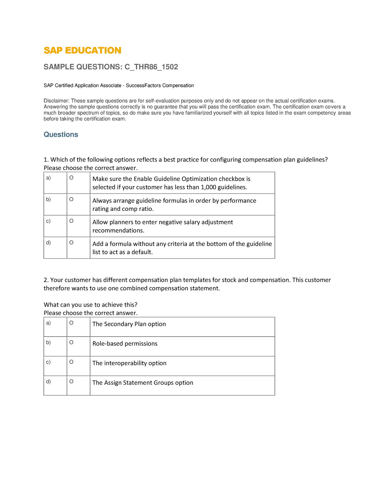 New C-THR86-2211 Dumps Sheet