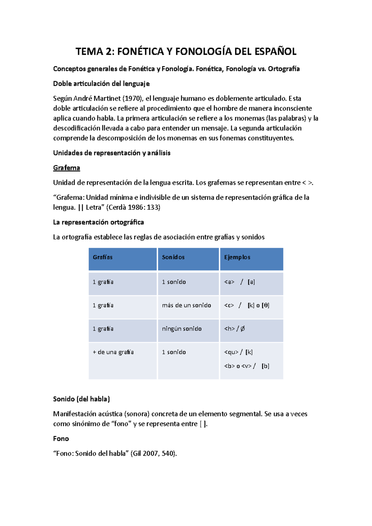 TEMA 2 - Ejercicio Oraciones - TEMA 2: FONÉTICA Y FONOLOGÍA DEL ESPAÑOL ...