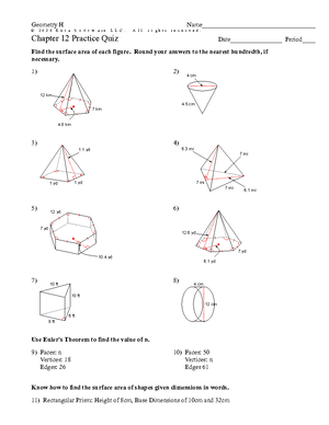 Geometry Formula Sheet 2022 - Department Of Accountability And 