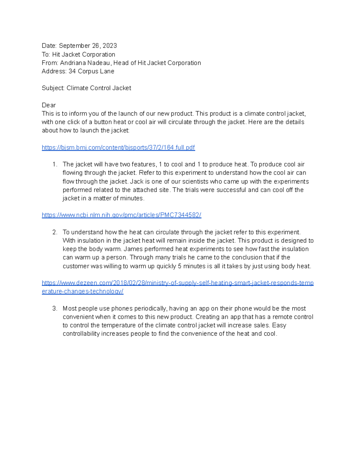 Rough draft of Memo - A note from the lectures - Date: September 26 ...