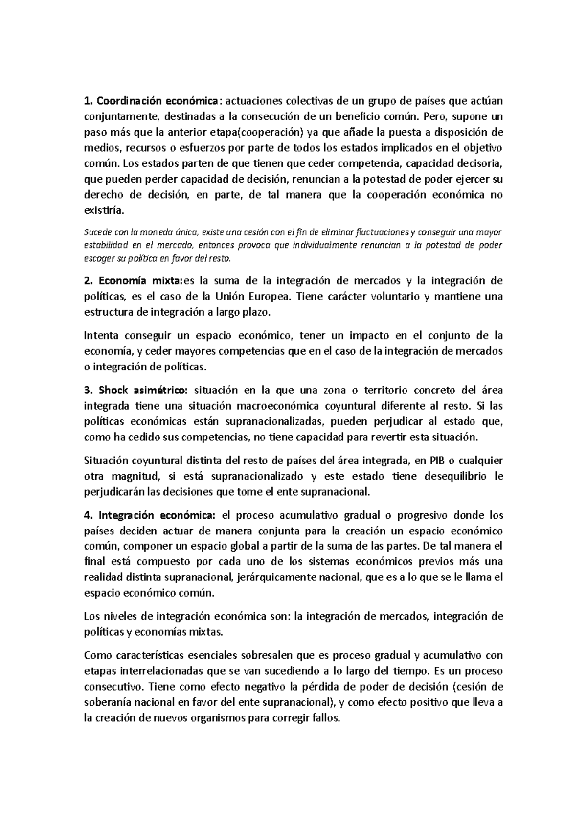Diccionario Palabras Union Europea 1. Coordinación económica actuaciones colectivas de un Diccionario Palabras Union Europea 1. Coordinación económica actuaciones colectivas de un