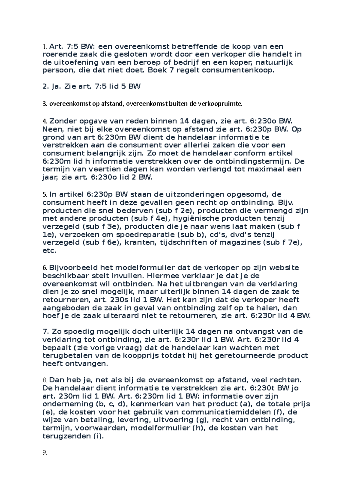 Privaatrecht w6 roerende zaak die gesloten wordt door een verkoper die handelt in Art. 75 BW Privaatrecht w6 roerende zaak die gesloten wordt door een verkoper die handelt in Art. 75 BW
