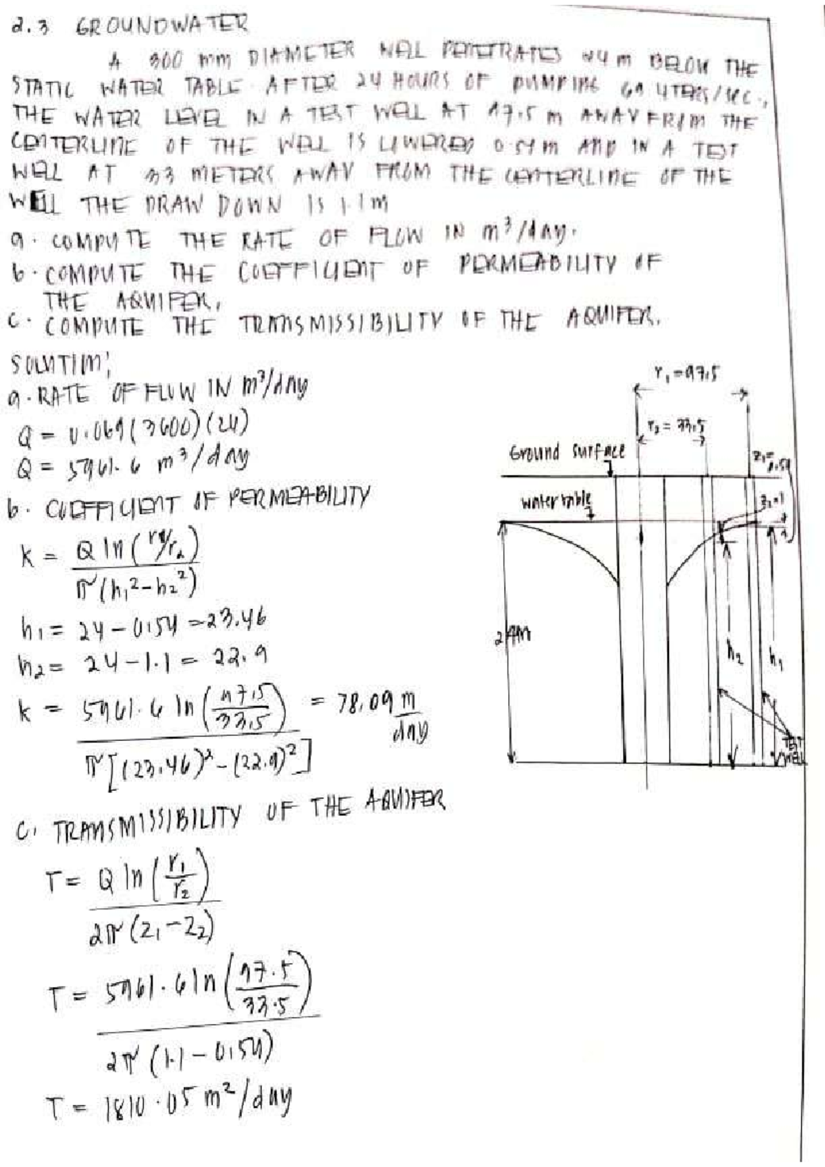 Groundwater - BSCE - StuDocu