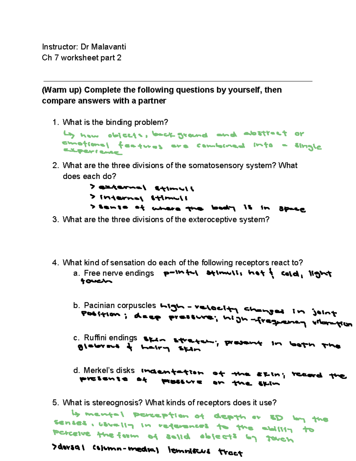 Ch+7+Worksheet+pt+2-2 - Instructor: Dr Malavanti Ch 7 worksheet part 2 ...