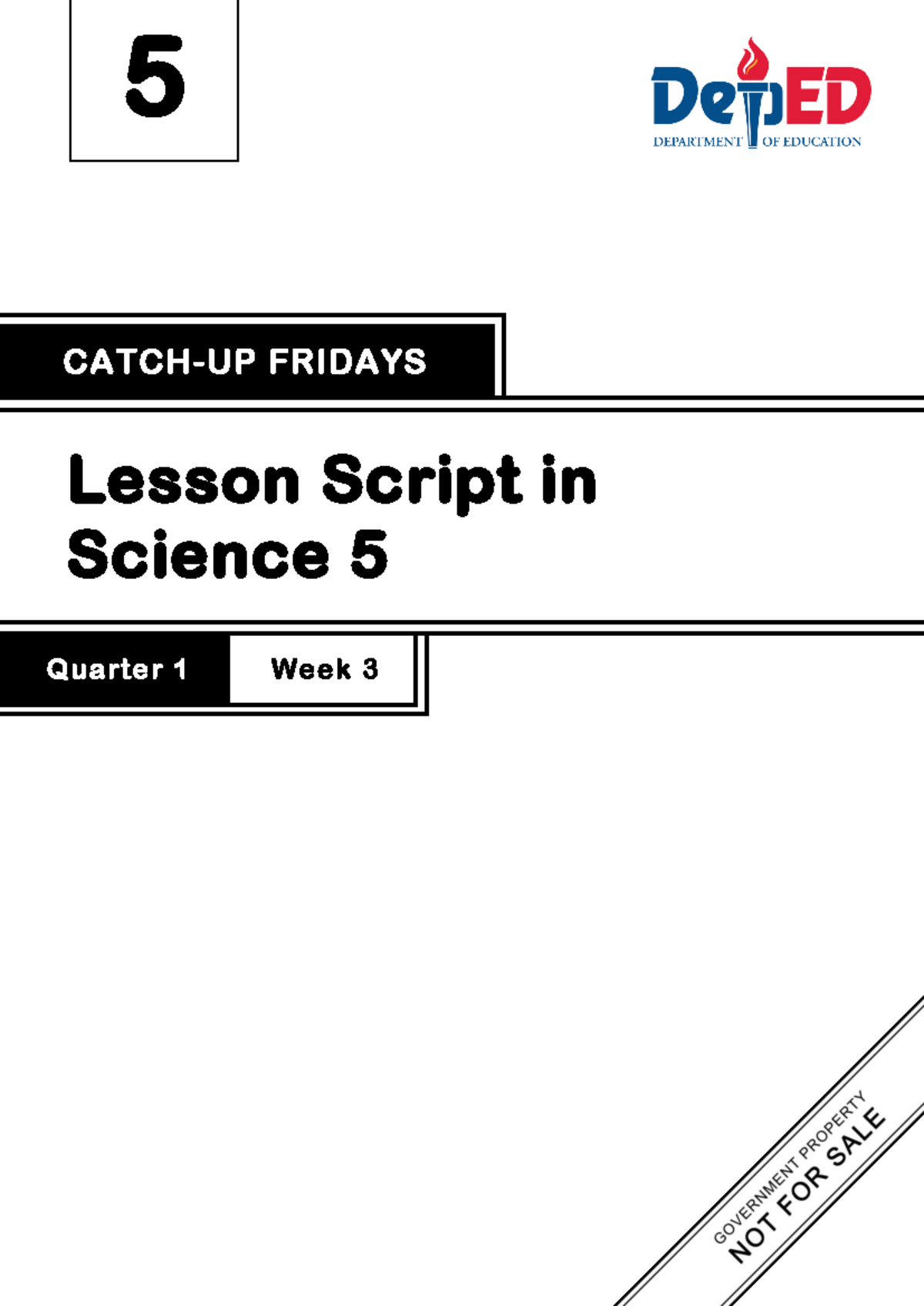 CO 2024 LS CUF Science Q1 W3 V - 5 Quarter 1 Week 3 CATCH-UP FRIDAYS ...