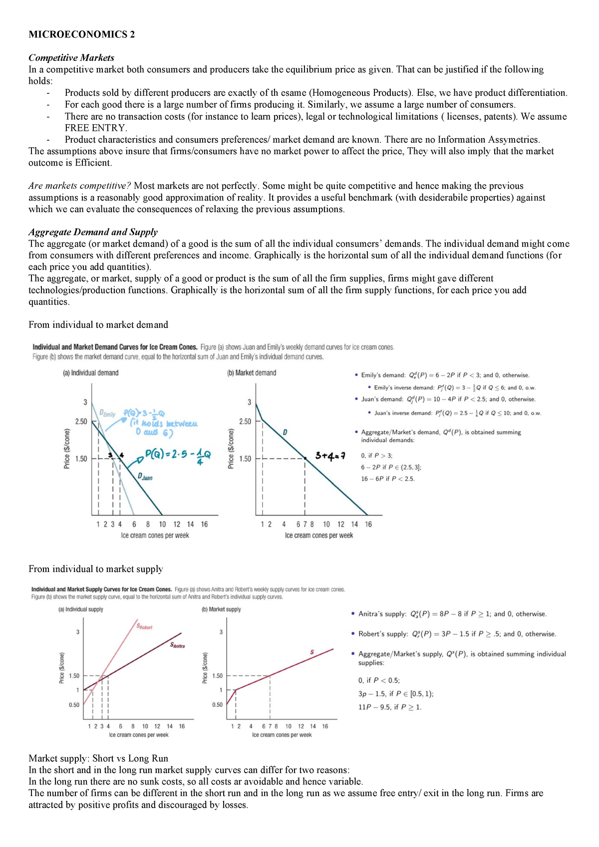 Micro 2 - MICROECONOMICS 2 Competitive Markets In a competitive market ...