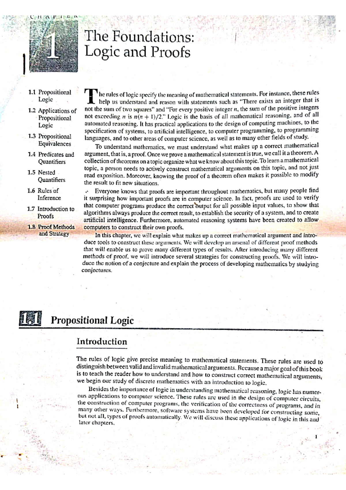 The foundations- Logic and Proofs - Bsc maths - Studocu