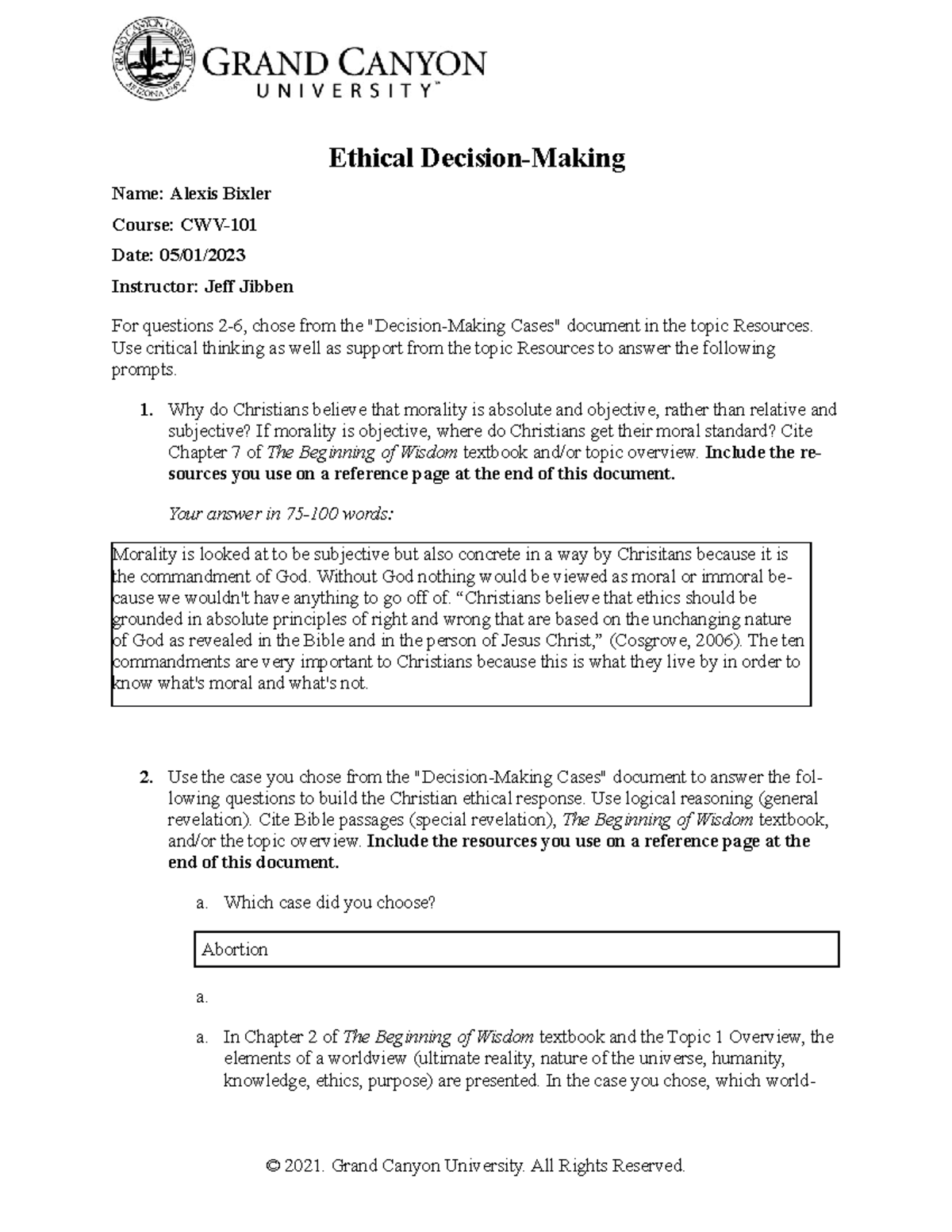 assignment of educational decision making authority