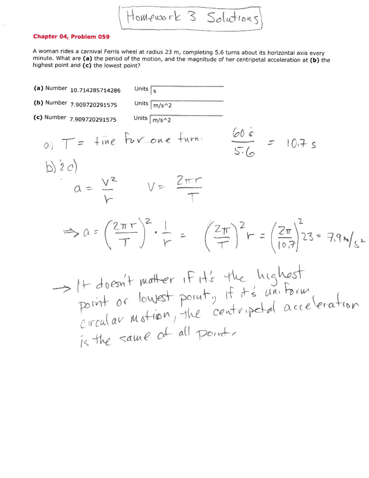 webassign physics homework answers