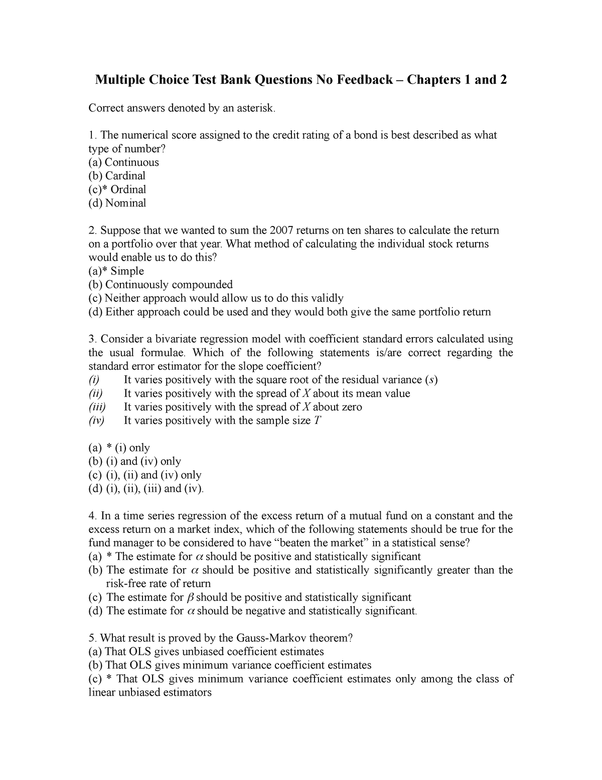 Test Bank Questions Chapters 1 And 2 - Multiple Choice Test Bank ...