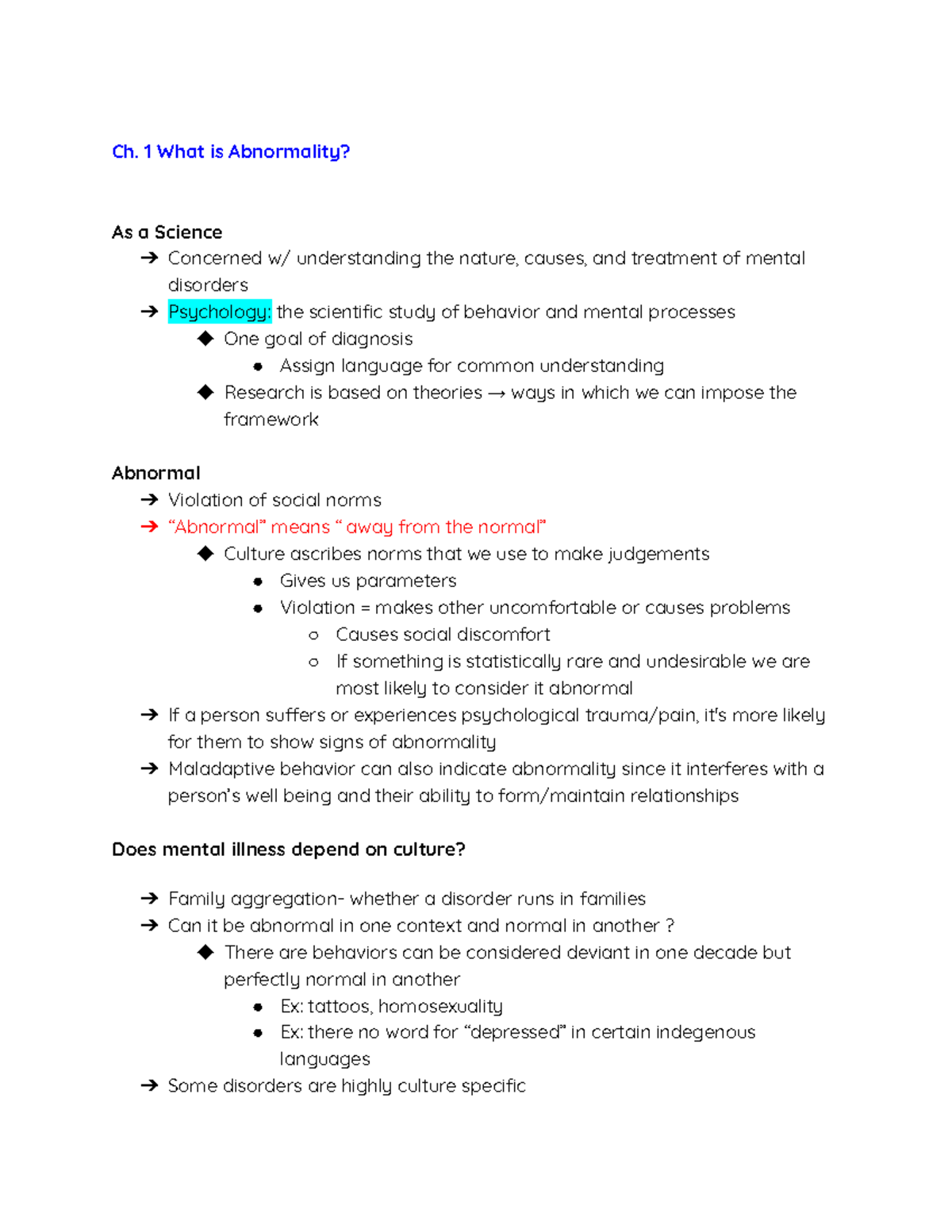 Chapter 1 What is Abnormality Ch. 1 What is Abnormality? As a Science