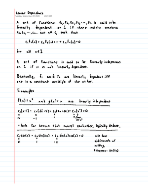 Test 2 Review - ①Consider to differential equation x-xY:11+ xy A (a ...
