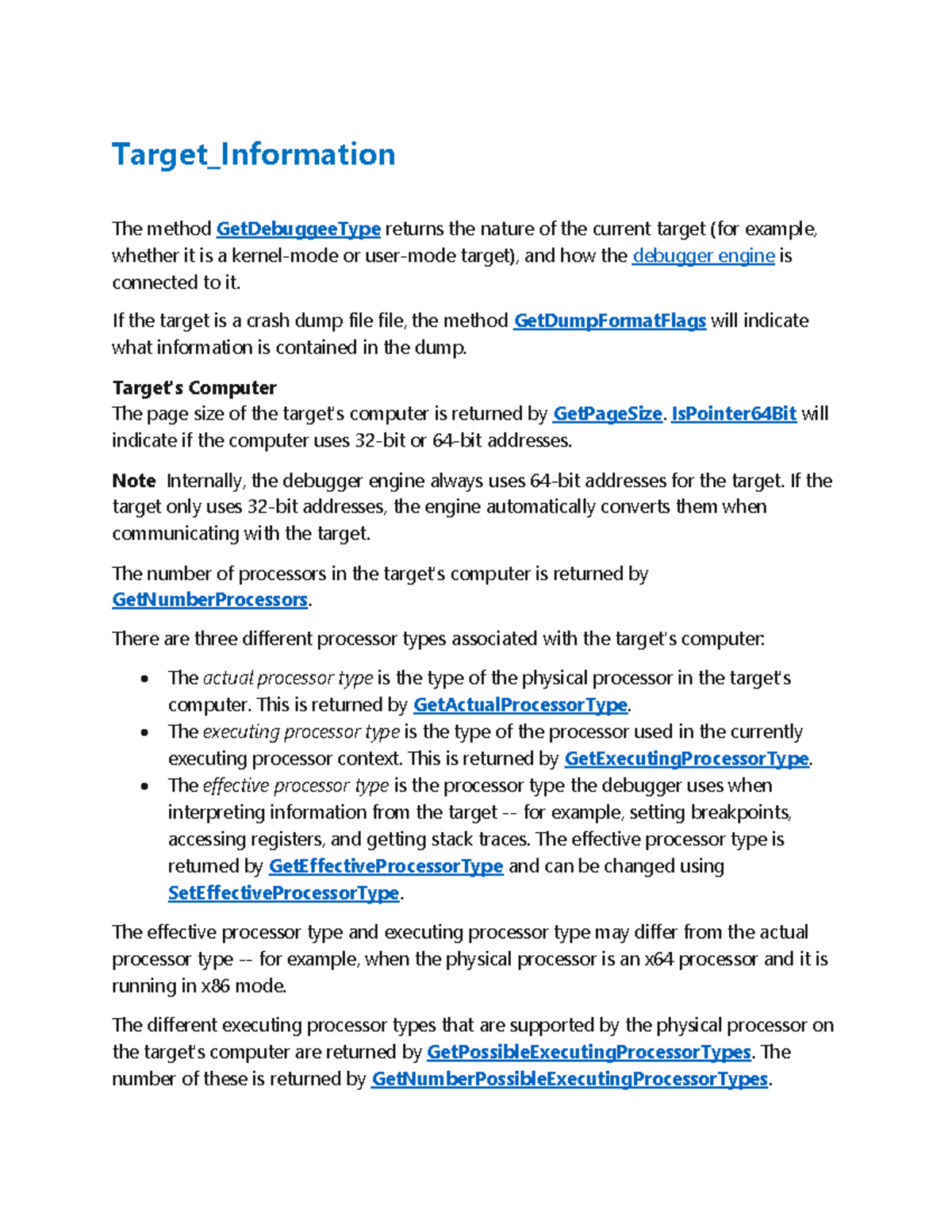 Document 34 - Bob - Target_Information The method GetDebuggeeType ...