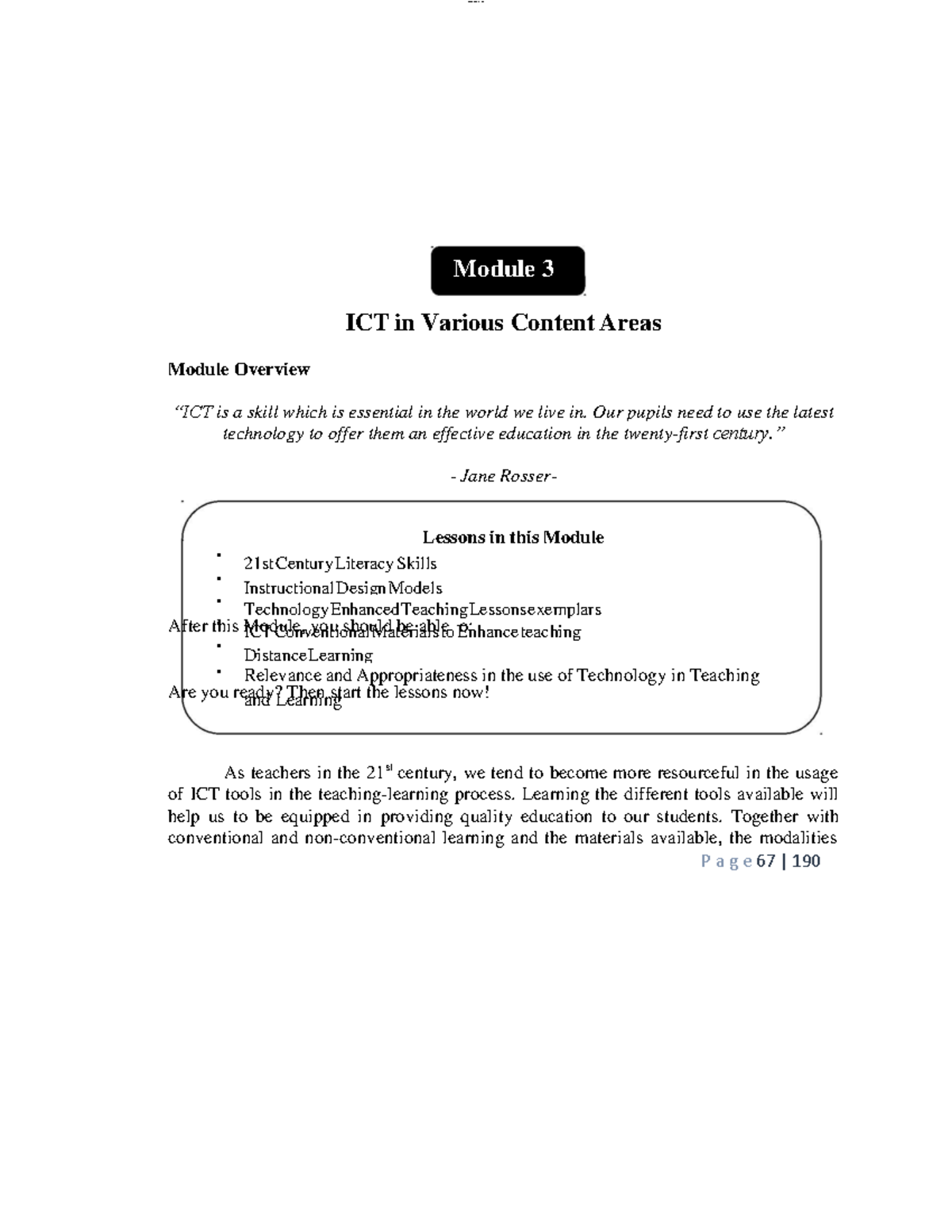 Module+3+3rd+Discussants - Module 3 ICT in Various Content Areas Module ...