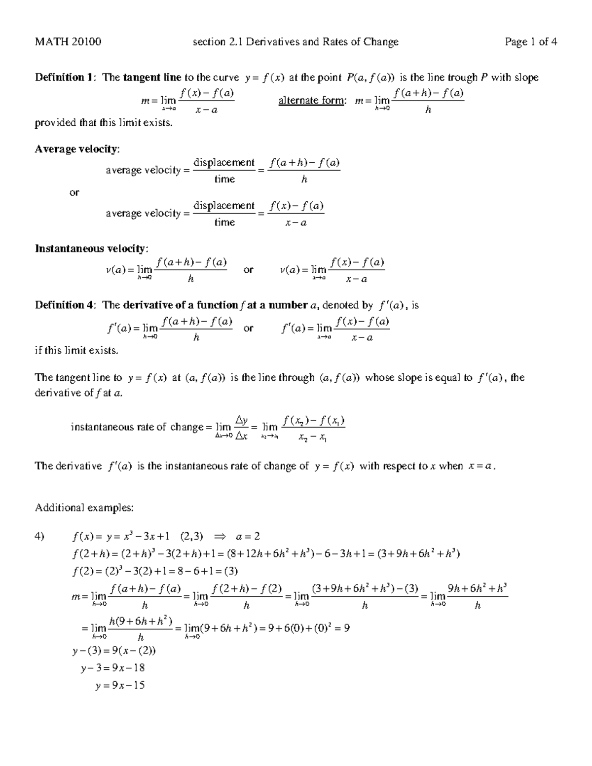 Ch2sec1 Examples Examples And Summary Studocu