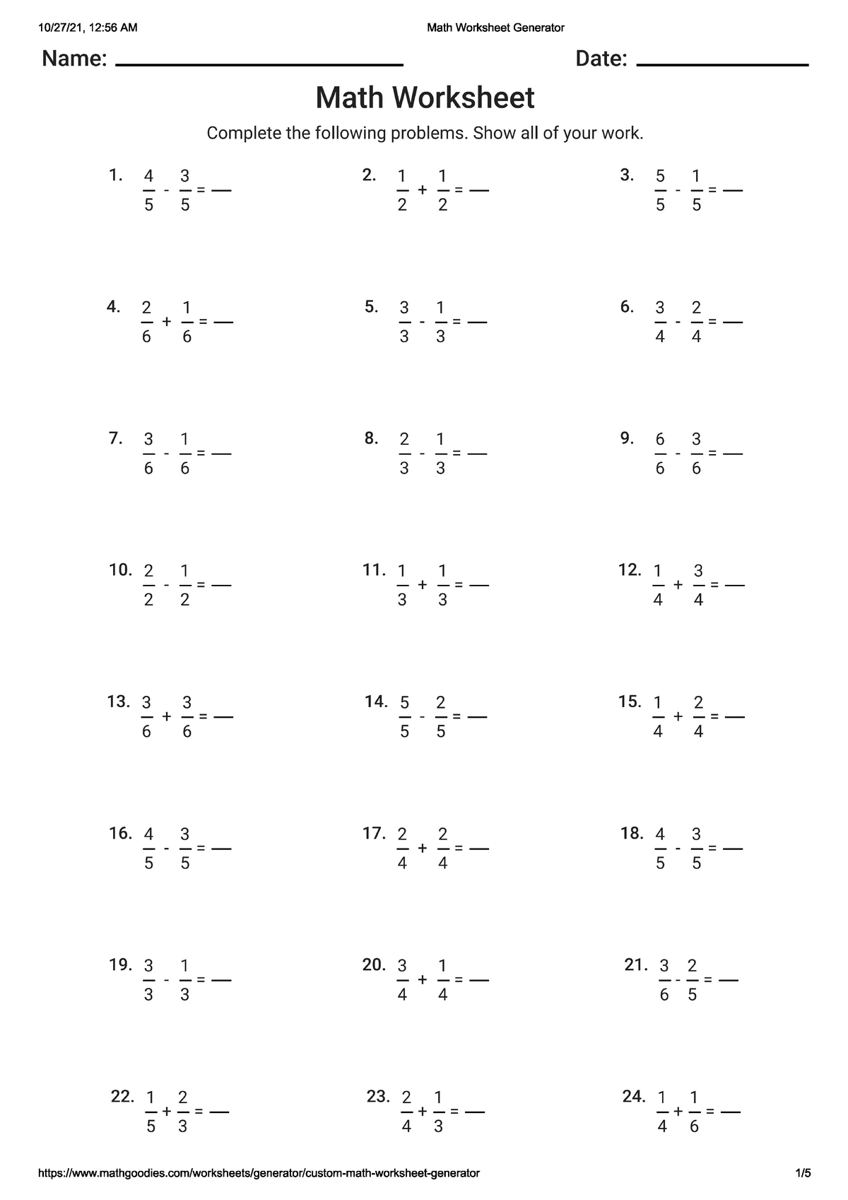 Multiplication Including Fractions Reviewer 2019 - General Education ...